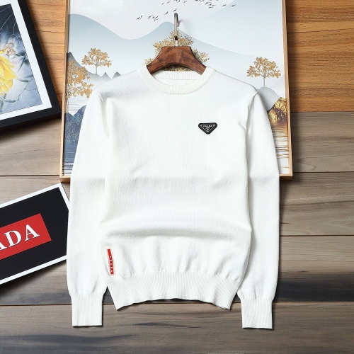 Wholesale Prada Sweater Long Sleeved For Men #1267723 $48.00 USD, Wholesale Quality Replica Prada Sweater