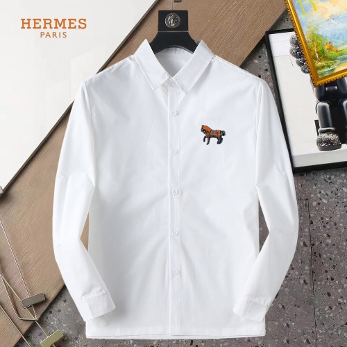 Wholesale Hermes Shirts Long Sleeved For Men #1267761 $40.00 USD, Wholesale Quality Replica Hermes Shirts