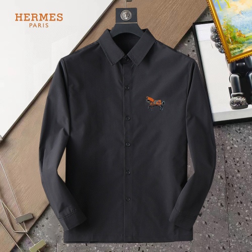 Wholesale Hermes Shirts Long Sleeved For Men #1267762 $40.00 USD, Wholesale Quality Replica Hermes Shirts