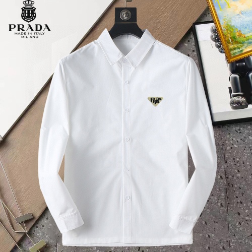 Wholesale Prada Shirts Long Sleeved For Men #1267765 $40.00 USD, Wholesale Quality Replica Prada Shirts