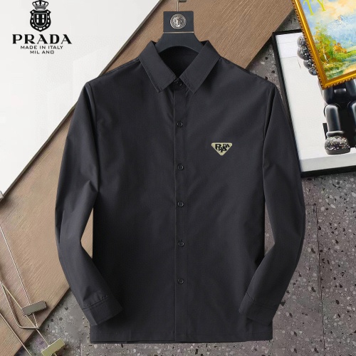 Wholesale Prada Shirts Long Sleeved For Men #1267766 $40.00 USD, Wholesale Quality Replica Prada Shirts