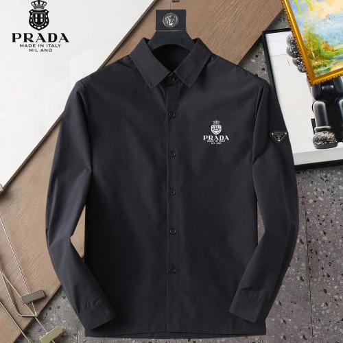 Wholesale Prada Shirts Long Sleeved For Men #1267768 $40.00 USD, Wholesale Quality Replica Prada Shirts