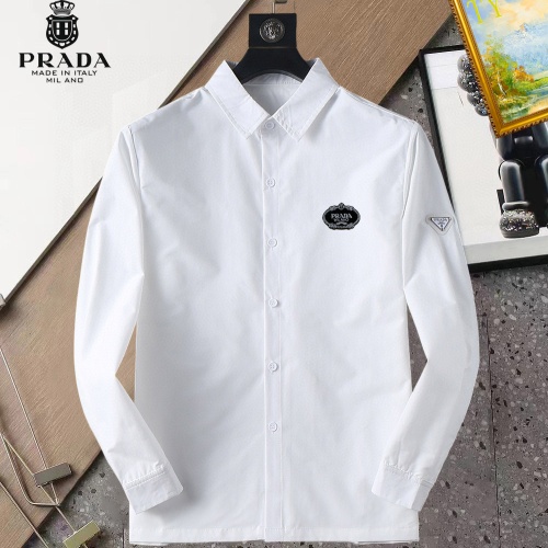 Wholesale Prada Shirts Long Sleeved For Men #1267802 $40.00 USD, Wholesale Quality Replica Prada Shirts