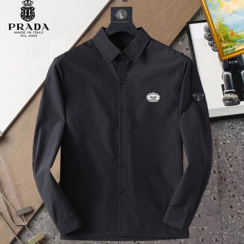 Wholesale Prada Shirts Long Sleeved For Men #1267803 $40.00 USD, Wholesale Quality Replica Prada Shirts