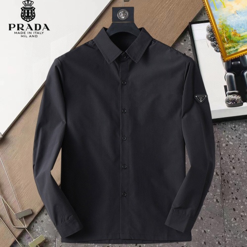 Wholesale Prada Shirts Long Sleeved For Men #1267807 $40.00 USD, Wholesale Quality Replica Prada Shirts