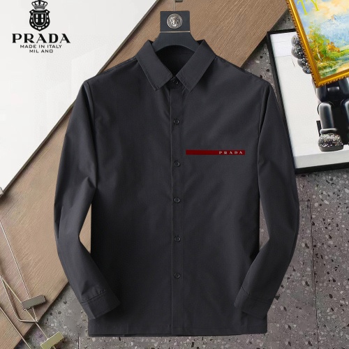 Wholesale Prada Shirts Long Sleeved For Men #1267809 $40.00 USD, Wholesale Quality Replica Prada Shirts