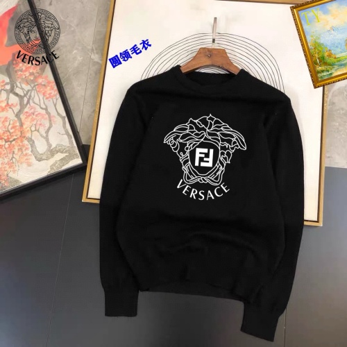 Wholesale Versace Sweaters Long Sleeved For Men #1267967 $42.00 USD, Wholesale Quality Replica Versace Sweaters