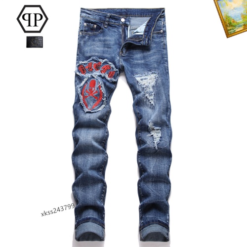 Wholesale Philipp Plein PP Jeans For Men #1268143 $48.00 USD, Wholesale Quality Replica Philipp Plein PP Jeans