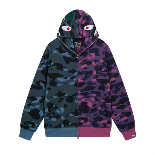 Wholesale Bape Hoodies Long Sleeved For Men #1268481 $56.00 USD, Wholesale Quality Replica Bape Hoodies