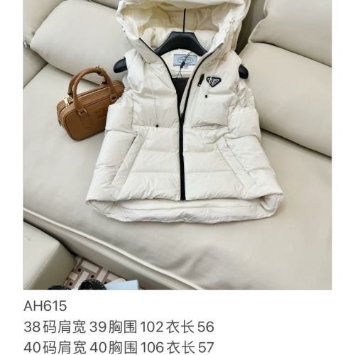 Replica Prada Down Feather Coat Sleeveless For Women #1268778 $192.00 USD for Wholesale