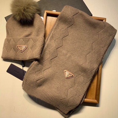 Wholesale Prada Hat and Scarf Set #1269084 $72.00 USD, Wholesale Quality Replica Prada Hat and Scarf and Glove Set