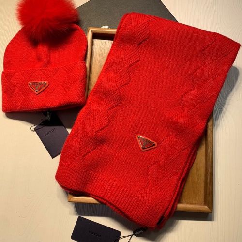 Wholesale Prada Hat and Scarf Set #1269085 $72.00 USD, Wholesale Quality Replica Prada Hat and Scarf and Glove Set