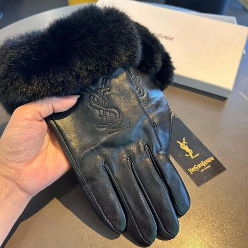 Replica Yves Saint Laurent Gloves For Women #1269089 $48.00 USD for Wholesale