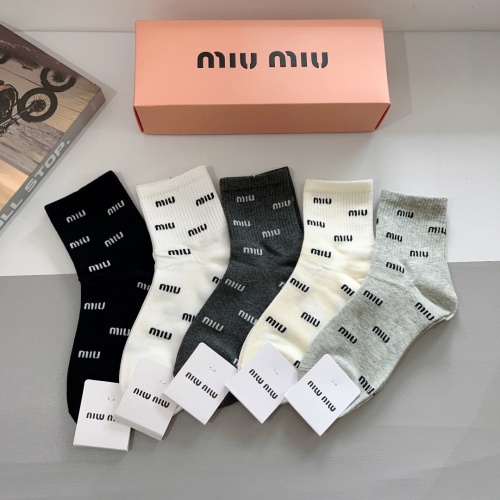 Replica MIU MIU Socks #1269191 $27.00 USD for Wholesale