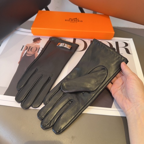 Replica Hermes Gloves #1269231 $52.00 USD for Wholesale