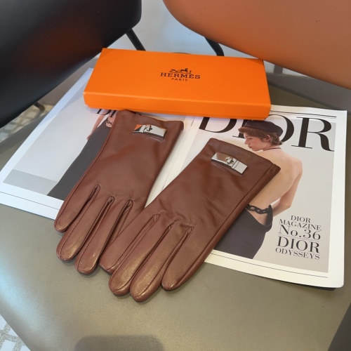 Replica Hermes Gloves #1269234 $52.00 USD for Wholesale