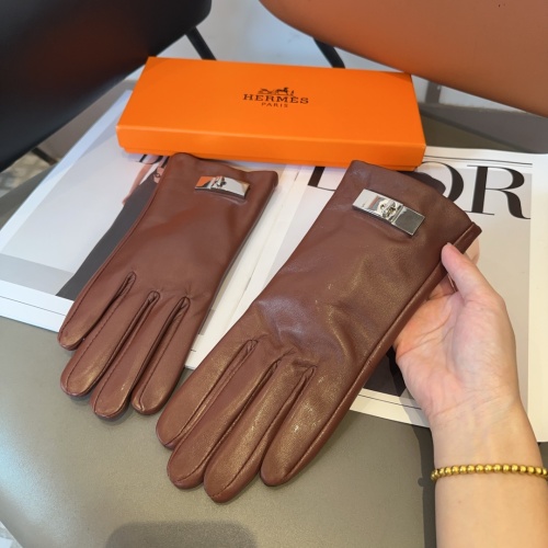 Replica Hermes Gloves #1269234 $52.00 USD for Wholesale