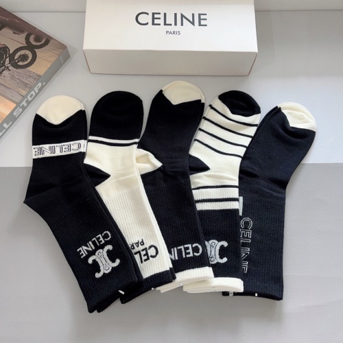 Replica Celine Socks #1269555 $29.00 USD for Wholesale