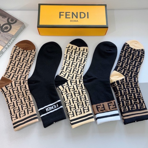 Replica Fendi Socks #1269557 $29.00 USD for Wholesale