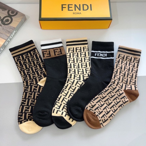 Replica Fendi Socks #1269557 $29.00 USD for Wholesale