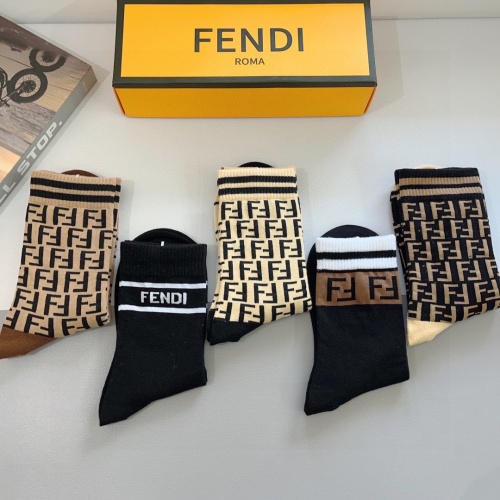 Replica Fendi Socks #1269557 $29.00 USD for Wholesale