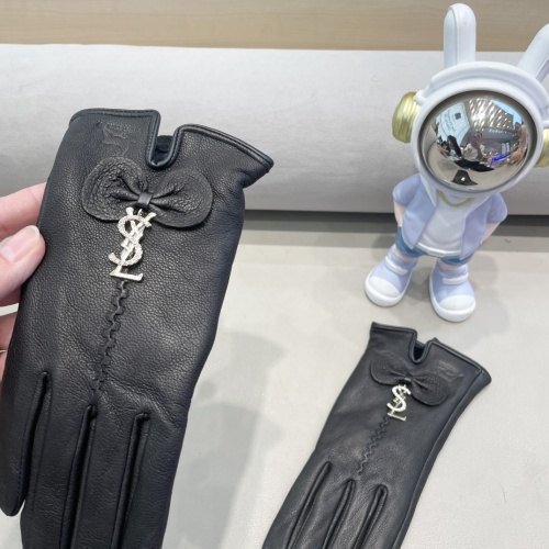 Replica Yves Saint Laurent Gloves For Women #1269596 $48.00 USD for Wholesale