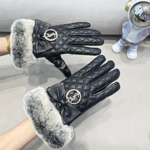 Replica Yves Saint Laurent Gloves For Women #1269597 $52.00 USD for Wholesale