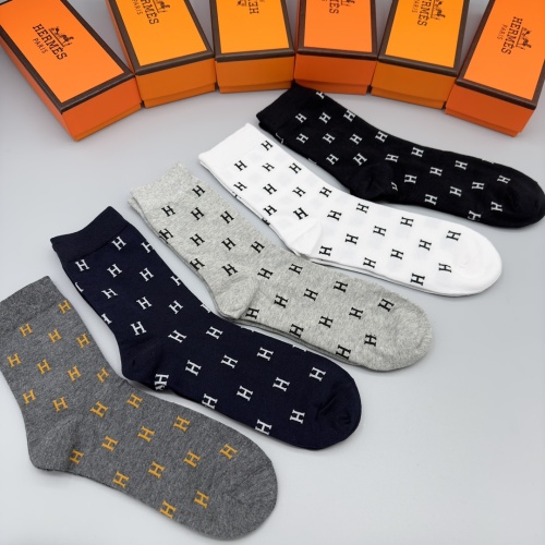 Replica Hermes Socks #1269619 $29.00 USD for Wholesale