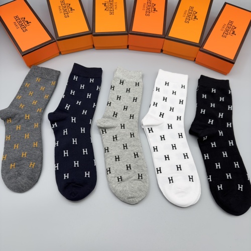 Replica Hermes Socks #1269619 $29.00 USD for Wholesale