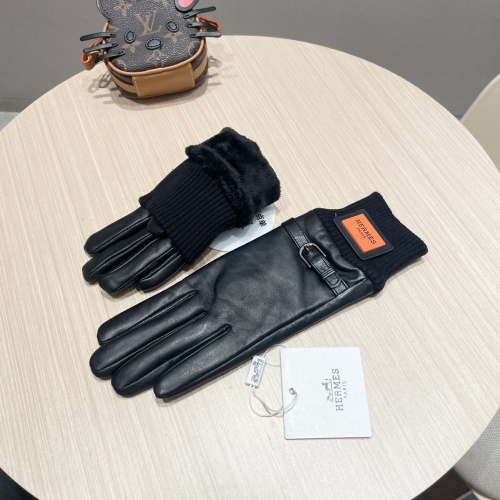 Replica Hermes Gloves For Women #1269677 $48.00 USD for Wholesale