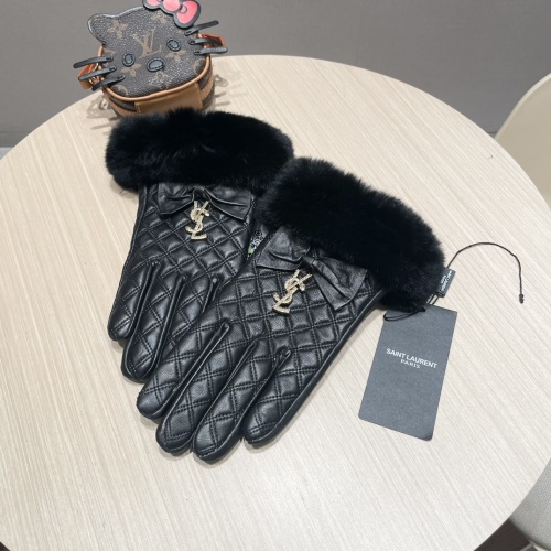 Wholesale Yves Saint Laurent Gloves For Women #1269683 $52.00 USD, Wholesale Quality Replica Yves Saint Laurent Gloves