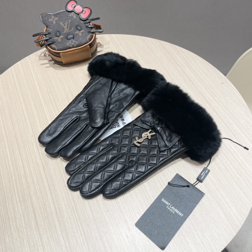 Replica Yves Saint Laurent Gloves For Women #1269683 $52.00 USD for Wholesale