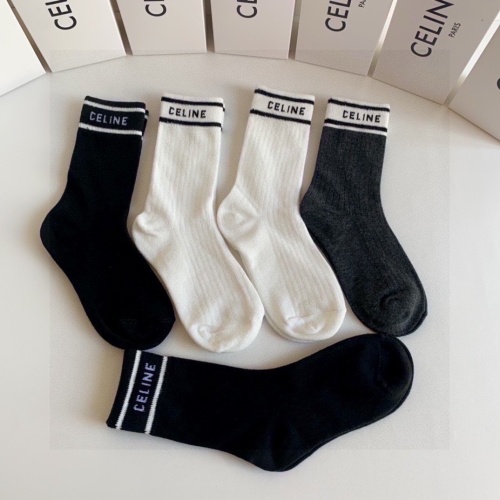 Replica Celine Socks #1269737 $29.00 USD for Wholesale