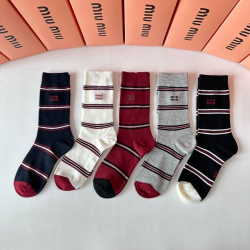 Wholesale MIU MIU Socks #1269740 $29.00 USD, Wholesale Quality Replica MIU MIU Socks