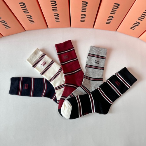 Replica MIU MIU Socks #1269740 $29.00 USD for Wholesale