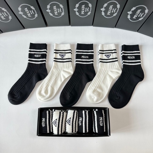 Wholesale Prada Socks #1269741 $29.00 USD, Wholesale Quality Replica Prada Socks