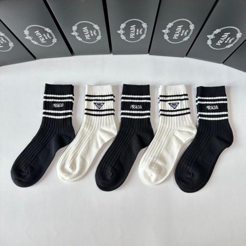 Replica Prada Socks #1269741 $29.00 USD for Wholesale