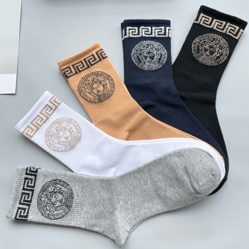 Replica Versace Socks For Men #1269750 $29.00 USD for Wholesale