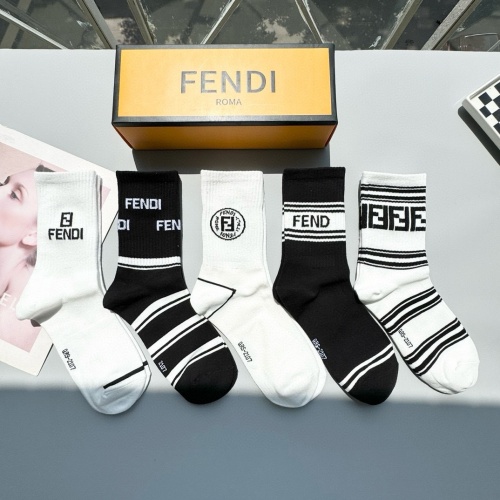 Replica Fendi Socks #1269757 $29.00 USD for Wholesale