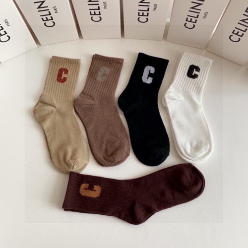 Replica Celine Socks #1269780 $29.00 USD for Wholesale