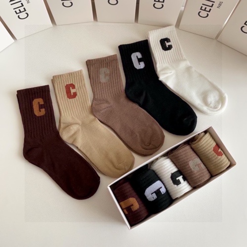 Replica Celine Socks #1269780 $29.00 USD for Wholesale