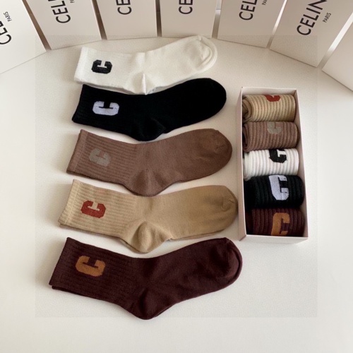 Replica Celine Socks #1269780 $29.00 USD for Wholesale