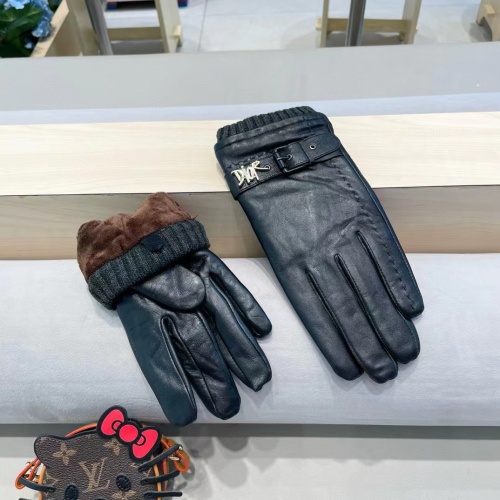 Replica Christian Dior Gloves For Men #1269820 $52.00 USD for Wholesale