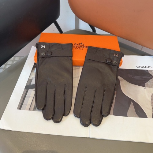 Replica Hermes Gloves For Men #1269822 $48.00 USD for Wholesale