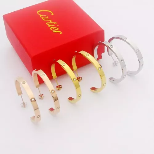 Replica Cartier Earrings For Women #1270458 $32.00 USD for Wholesale