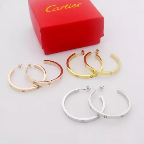 Replica Cartier Earrings For Women #1270458 $32.00 USD for Wholesale