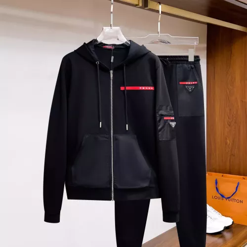 Wholesale Prada Tracksuits Long Sleeved For Men #1271856 $85.00 USD, Wholesale Quality Replica Prada Tracksuits