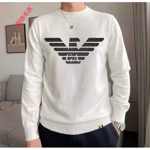 Wholesale Armani Sweaters Long Sleeved For Men #1272230 $48.00 USD, Wholesale Quality Replica Armani Sweaters