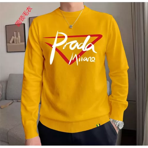 Wholesale Prada Sweater Long Sleeved For Men #1272243 $48.00 USD, Wholesale Quality Replica Prada Sweater