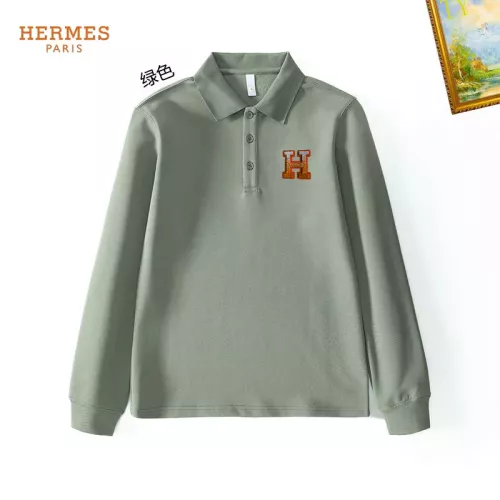 Wholesale Hermes T-Shirts Long Sleeved For Men #1272359 $40.00 USD, Wholesale Quality Replica Hermes T-Shirts